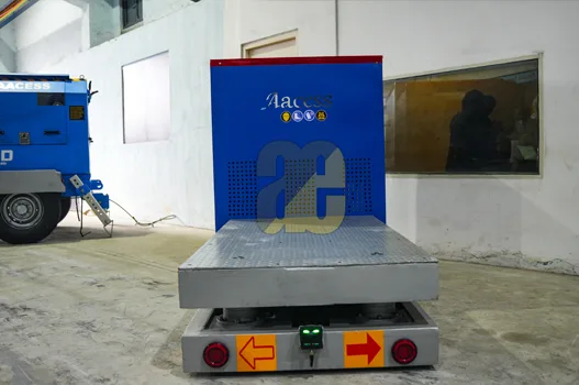 trackless trolley with lifting platform