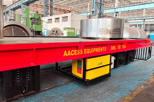 trackless trolley with lifting platform