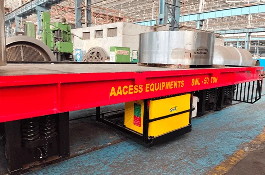 trackless trolley with lifting platform