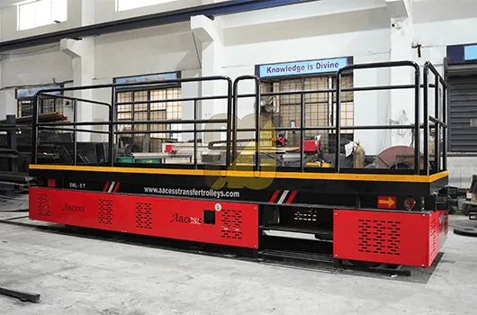 trackless trolley with lifting platform