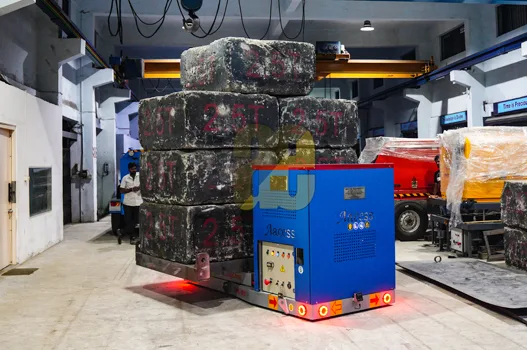trackless trolley with lifting platform system