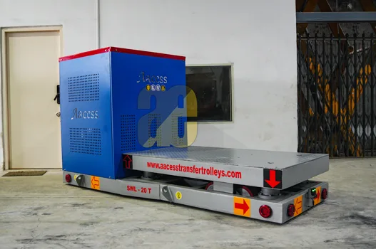 trackless trolley with lifting platform
