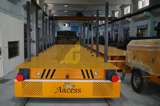 electric rail guided trolley