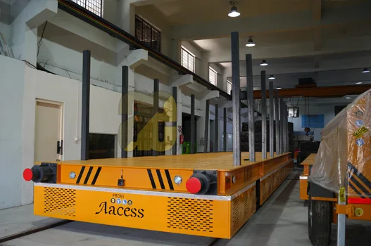 electric rail guided transfer trolley