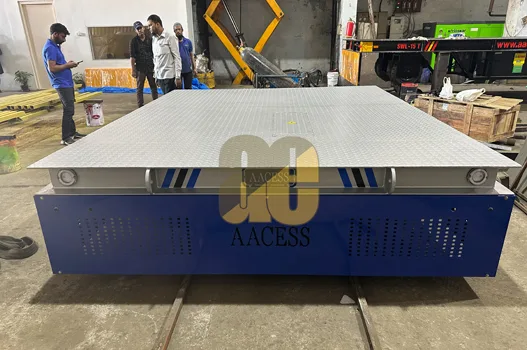 rail guided transfer trolley industrial