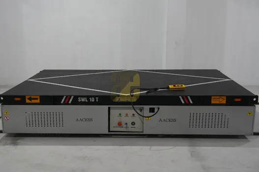 rail guided transfer trolley system