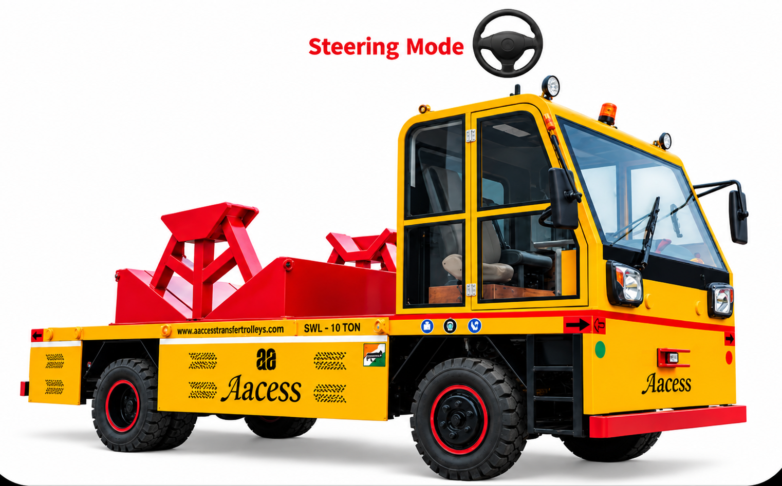 Aacess Battery Operated Platform Truck Steering Modes and Unit